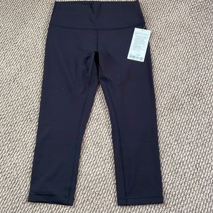 Lululemon wunder train HT crop 21” black leggings